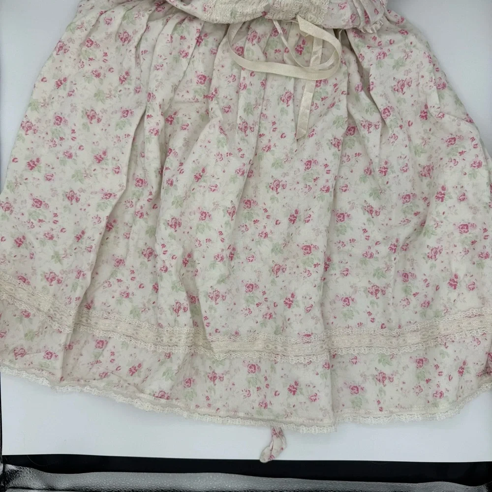 Beautiful Laura Ashley Pink Floral Toddler Dress Size 3T - Y2K Vintage